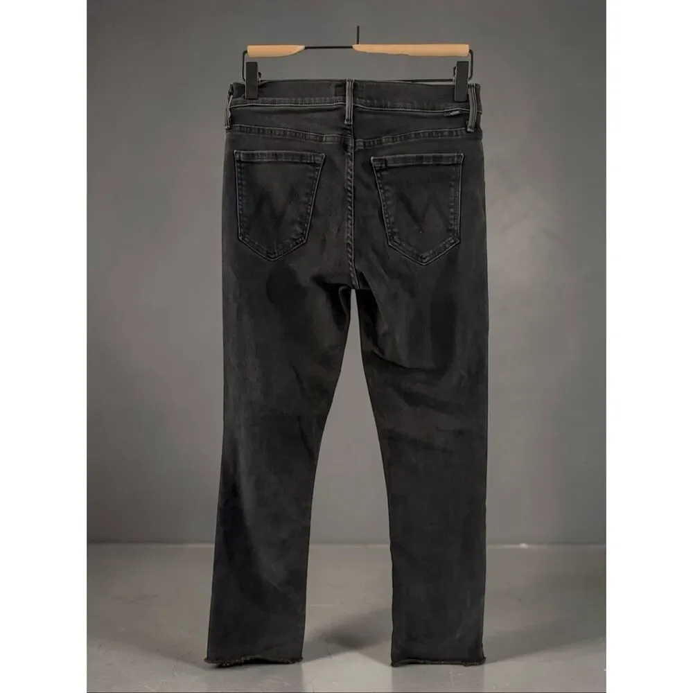 MOTHER DENIM RASCAL ANKLE SNIPPET - BLACKBIRD
